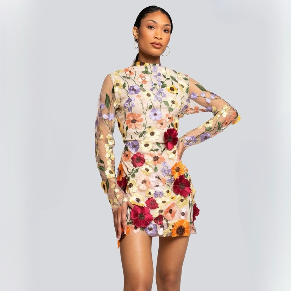 Floral Applique Dress